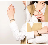 Pulsera Biomagnetica terapéutica de Acero de Titanio Plateada / Bañada en Oro de 18K (2X1)
