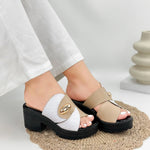 Sandalias Pearl  Golden 💯% Cuero Ortopédicas