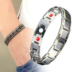 Pulsera Biomagnetica terapéutica de Acero de Titanio  (2X1)