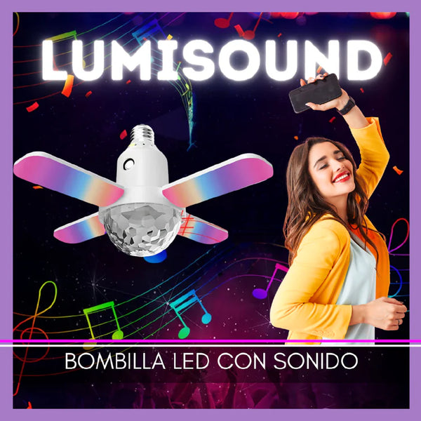 LÁMPARA MUSICAL CON BOLA MÁGICA BLUETOOTH REPRODUCCIÓN DE MÚSICA LUCES DESLUMBRANTES