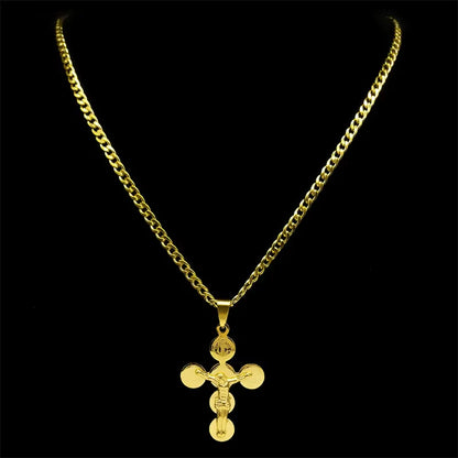 Collar Sagrado Corazón de Jesús  con baño en oro de 18K +( Regalo cadena + pulsera ) 3x1