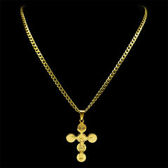 Collar Sagrado Corazón de Jesús  con baño en oro de 18K +( Regalo cadena + pulsera ) 3x1
