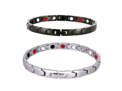 Pulsera Biomagnetica terapéutica de Acero de Titanio  (2X1)