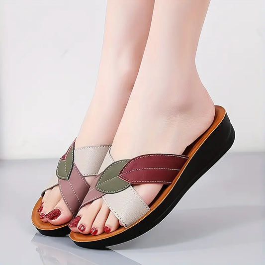 SANDALIAS ORTOPEDICAS CONFORTFLEX™ CRUZADA EN CUERO , COMODIDAD Y ESTILO 100% COLOMBIANA