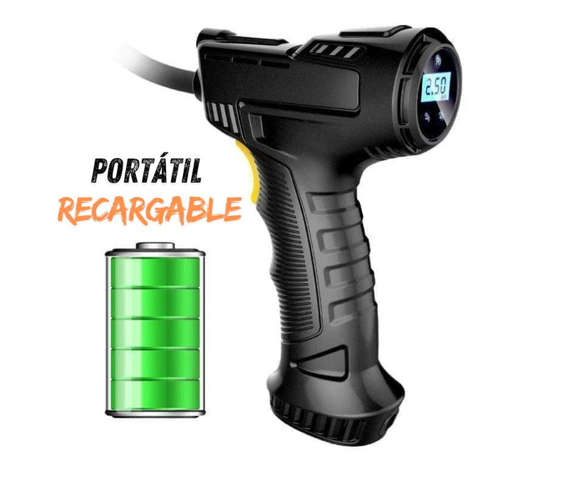 AirPistol® Pistola Compresor Digital Portatil recargable + 3 boquilla de inflado gratis